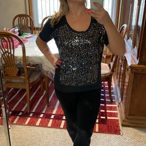 Sequin front top - set of 2